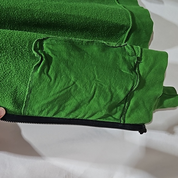 The North Face Sweatshirt Mock Collar, Full Front Zip, Green/Grey - Picture 14 of 15